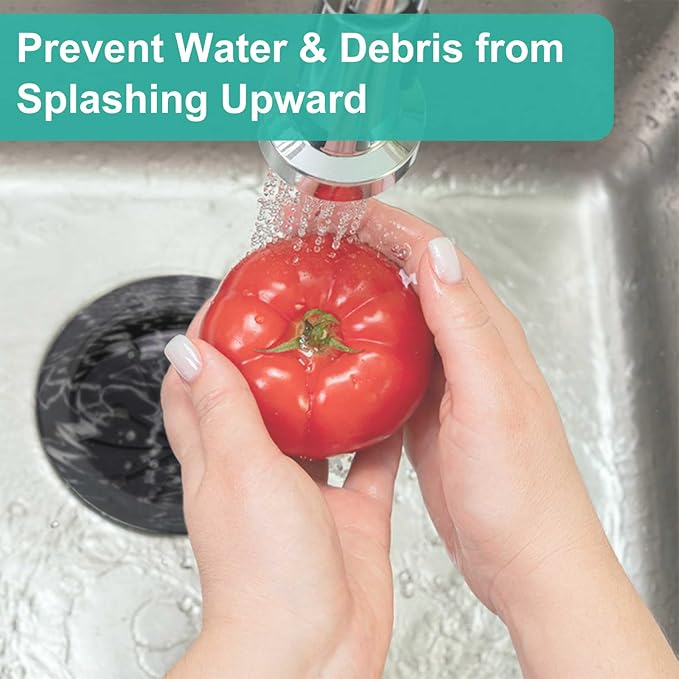 2pcs 3-1/8" Garbage Disposal Splash Guard, Quiet Garbage Guard Disposal Drain Cover Garbage Disposals Rubber Drain Plugs Sink Splash Guard Replacement (Style B)