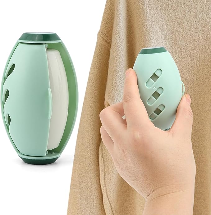 2 Pcs Reusable Lint Roller for Pet Hair, Portable Mini Lint Roller for Clothes, Washable Gel Lints Remover Tool Extra Sticky Cleaner for Clothes Sofas Hair Debris Dust (Green)