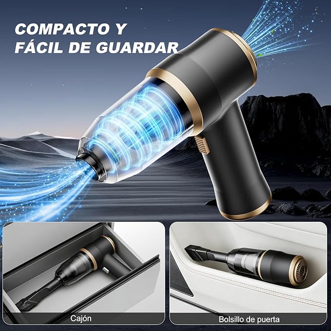 Portable Car Vacuum Cordless Mini Handheld Vacuums Cleaner High Power with LCD Display and Multi-Nozzles, Hand held Cleaners for Car, Home, Office, Sofa, Pet Hair,Keyboard