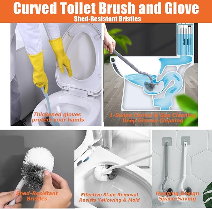 Upgraded Toilet Plunger,High Pressure Toilet Plunger,Powerful Air Drain Unclogger,Toilet Brush and Plunger Set,Toilet Snakes for Unclogging, Universal Unclogger tool for Bathroom(Plunger Upgrade)