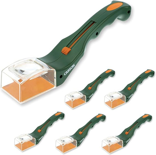 Carson BugView Bug Catcher Indoor and Outdoor Tool and Magnifier for Kids and Adults - Set of 6 (HU-10MU)