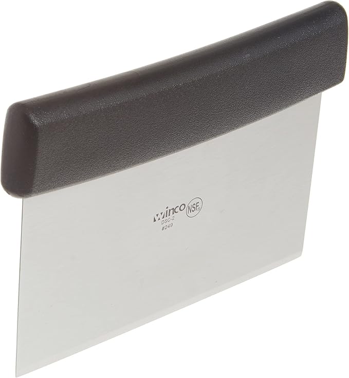 Winco Plastic Handle Winware Stainless Steel Dough Scraper 6 x 3 inches (Pack of 2)