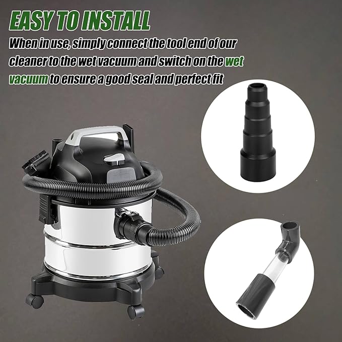 Wet Vac Attachment AC Drain Line Vacuum Adapter to Unclog and Evacuate A/C HVAC Drain Lines, Universal Hvac Ac Drain Line Cleaner Tool Vacuum Hose To PVC Pipe 3/4", 1" Adapter
