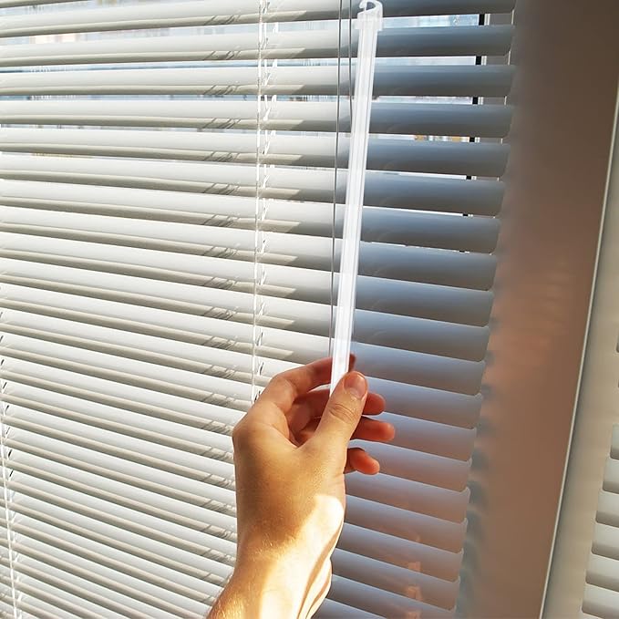 Angoily Blind Wands Replacement Rods with Hook and Grip 17 Inch Vertical Blinds Tilt Rods for Window Curtain Accessories Smooth Plastic Tilt Stick for Home and Office
