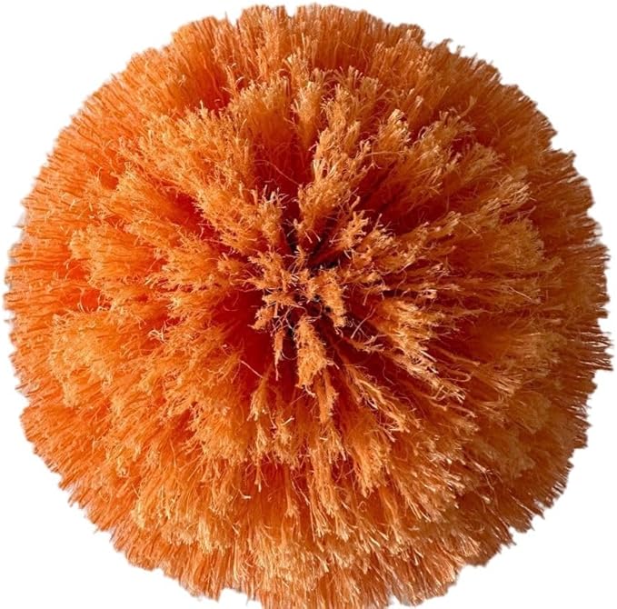 Cobweb Duster Brush Head, Spider Web Cleaning Tool, Indoor & Outdoor Use, Fits 3/4 Inch Acme Threaded Poles (Orange)