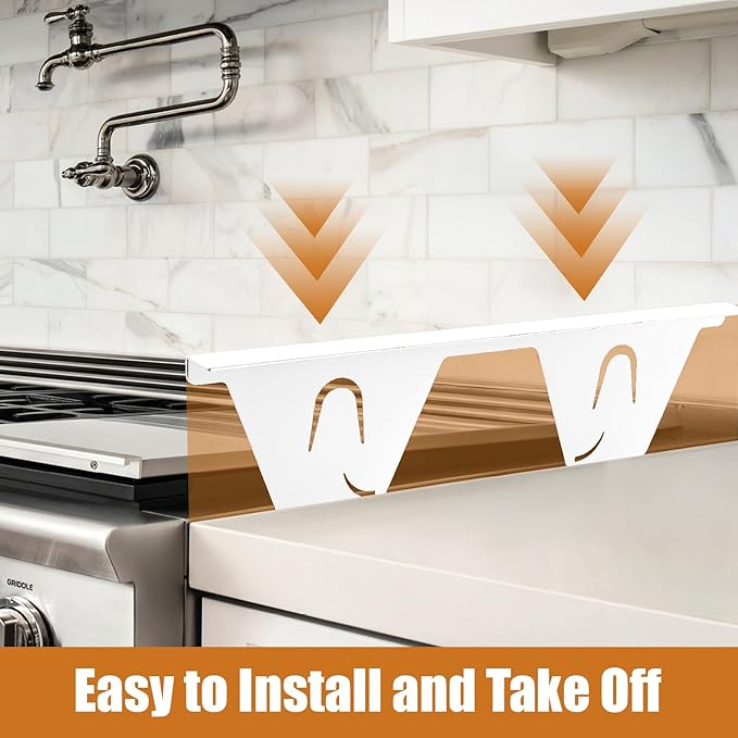 2 Pack Stove Counter Gap Cover Stainless Steel,Stove Guard for Kitchen Oven Counter Side Gap, Range Trim Kit, Adjustable Length 13.8" to 27.6", Stove gap filler Easy Clean and Heat Resistant