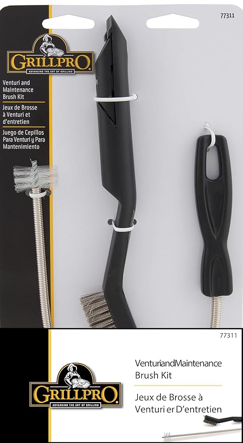 GrillPro 77311 Set Grill Maintenance Kit, Black, Stainless Steel