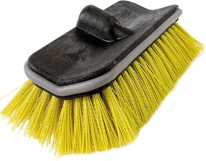 DOCA Scrub Brush Attachment for Long Handle Extension Pole - Outdoor Broom and Scrubbing Brush for House Floor, Deck, Patio, Car - Hard Brush