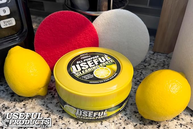Useful Products Multi Purpose Cleaning Paste - Shower, Window, and Grout Cleaner - All Purpose Cleaner for Kitchen & Bathroom - Citrus Scented Power Scrubber Paste Essential for Household Cleaning