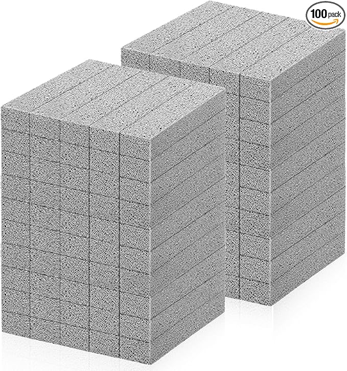 100 Pcs Pumice Stick for Toilet Cleaning, Pumice Stone for Cleaning Stove Grates, Oven, Bathroom, Grill, Kitchen, Sinks,Toilet Hard Water Stain Remover