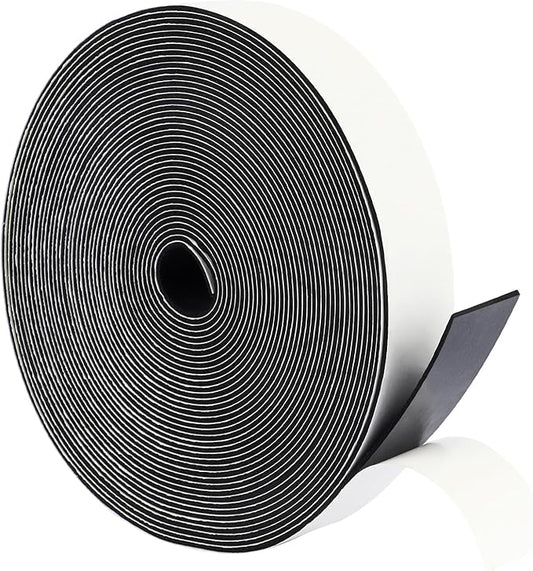 Yotache Thin Weather Stripping Door Seal 1" x1/16, Close Cell Foam Tape with Adhesive for Doors Insulation, Total 33 Feet Long