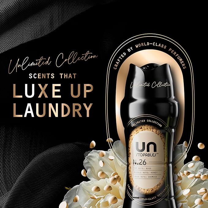 Downy Unstopables Unlimited Collection In-Wash Laundry Scent Booster Beads, No. 26, Fine Fragrance, Long-Lasting Fresh Scent Beads, 10.7 oz