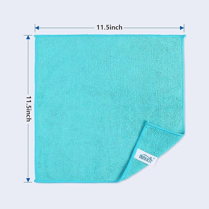 HOMEXCEL Microfiber Cleaning Cloth 800 Pack, Microfiber Towel for Cars, Lint Free, Scratch-Free, Highly Absorbent, and Cleaning Rags for House, Window and Glass, Cars, TV Screen 11.5 X11.5 inch
