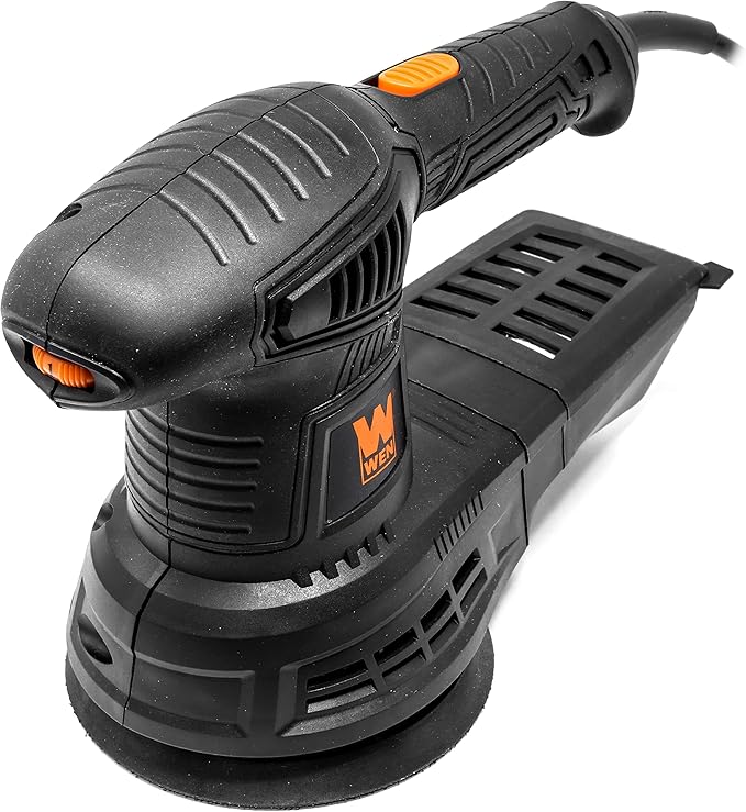 WEN 6305 3.7-Amp 5-Inch Variable Speed Random Orbit Rotary Sander, Black