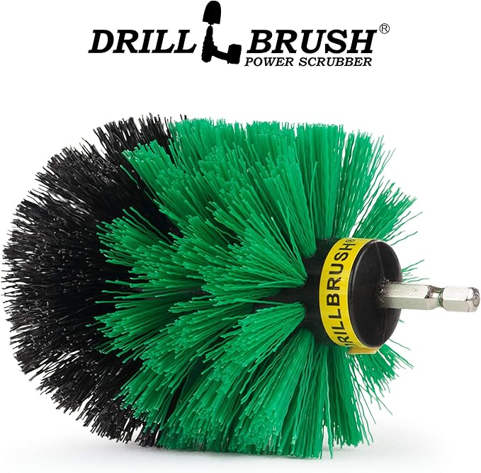 Drillbrush Kitchen Cleaning Supplies - Household Cleaners for Drill - Home Kitchen Scrubbing - Stove Cleaning Tool - Oven Door Cleaner - Pots and Pans Scrubber - Frying Pan Scrubber - Sink Scrub Brush