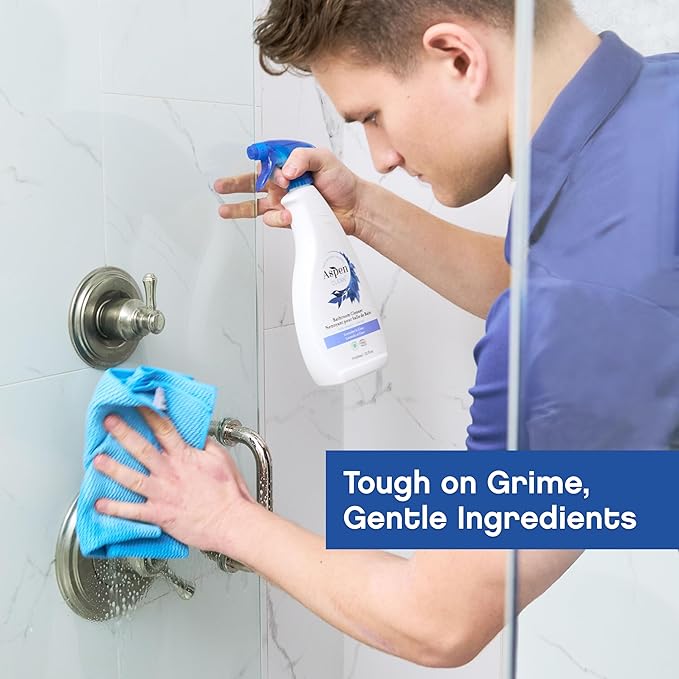 AspenClean | Bathroom Spray Cleaner | Eco-Friendly Cleaner for Hardwood, Laminate, Stone & Ceramic | Non - Toxic | 100% Natural | EWG Verified | Pack of 2