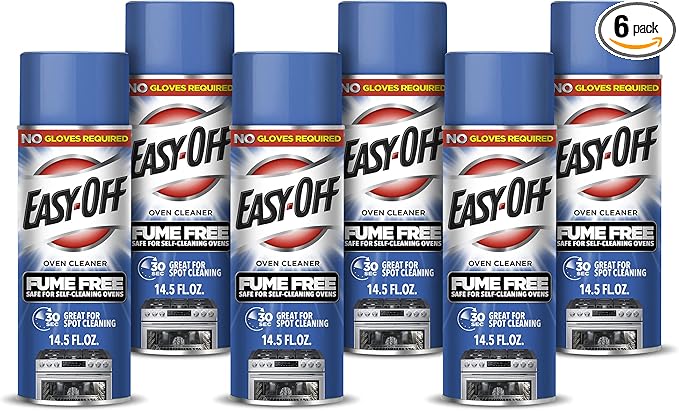 Easy Off Fume Free Oven & Stove Cleaner, Lemon, 14.5 Ounce, Pack of 6