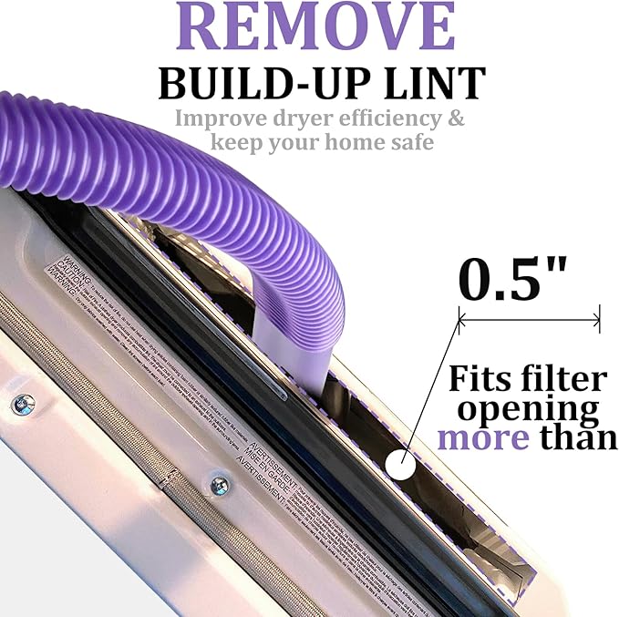 Fullclean Dryer Vent Lint Vacuum Attachments Hose for Dyson Gen5 V15 V15s V12 V11 V10 V9 V8 V7 Detect Absolute Cyclone Outsize Slim Nozzle Crevice Flexible Lint Removal Tool Dryer Vent Cleaner Kit