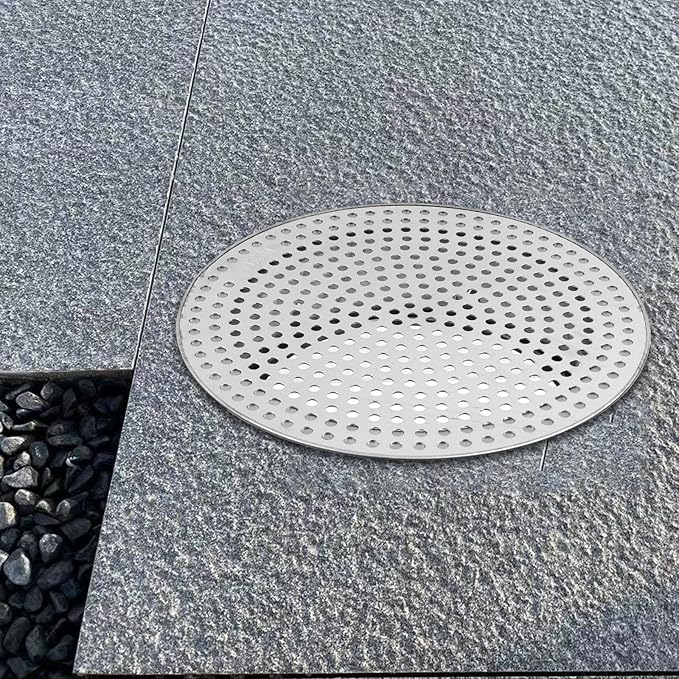 Antrader Floor Drain Cover,6.69 Inch Stainless Steel Floor Drain,Sewer Drain Cover for Outdoor Yard Pipe Roof Balcony,Silver Tone (1Pcs)
