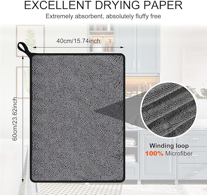Shiny Cleaning Cloths,3pcs Shiny Drying Towels,Shower Doors Drying Towels,16 * 24in Streak Free Glass Window Car Mirror Super Absorben Microfiber Cleaning Cloths (3pcs grey16*24")