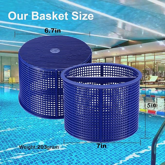 Pool Skimmer Basket Replacement,for Hayward Swimming Pool Skimmer SPX1082CA & Aladdin B-152 Skimmer Models,SP1082 SP1083 SP1084 1085 1086 SP1075 1075T 1076 1077 Skimmers Basket (Blue)