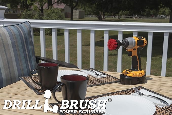 Outdoor Patio Scrub Brush - Garden Statues Cleaning Brush - Bird Bath Cleaning Tool - Headstone Restoration Kit - Outdoor Fountain Scrubbing Kit - Outdoor Décor Cleaning Brushes - Concrete Cleaning