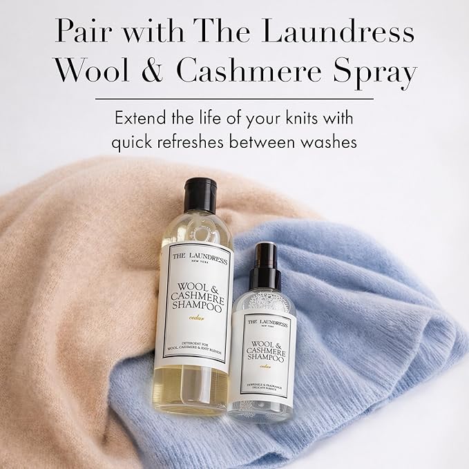 The Laundress Wool & Cashmere Shampoo, Double Concentrated, Cedar Scent, Wool Detergent, Wool wash, Cashmere Shampoo, 16 Fl Oz (Pack of 2)