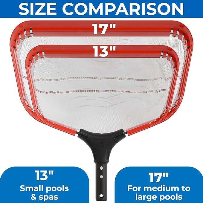 ProTuff 13" Spa Silt Net for PROS – “490 Promise” Unlimited, Unconditional Replacement - Heavy Duty Ultra Fine Mesh Silt & Sand Skimmer Cleans 3X Faster Than Vacuum - 13 inch Leaf Rake Bag for Pollen