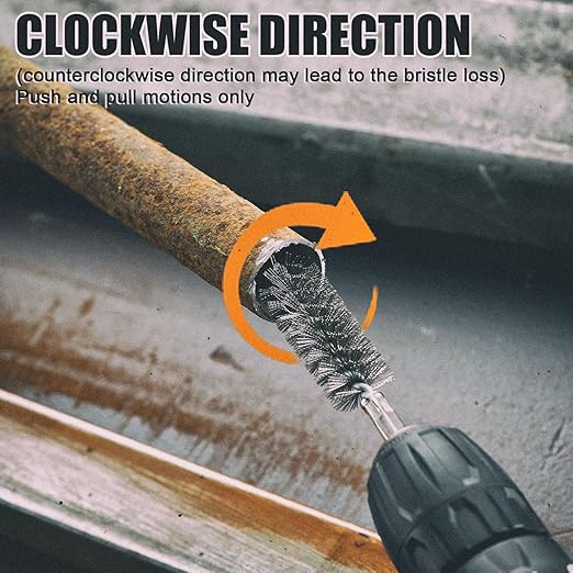Wire Brush for Drill 10Pcs, Bore Brush Set 10 Size, Drill Brush, Wire Brushes for Cleaning, Drill Brush Attachments with 1/4" Hex Shank and Twisted Stainless Steel Bristles for Power Drill