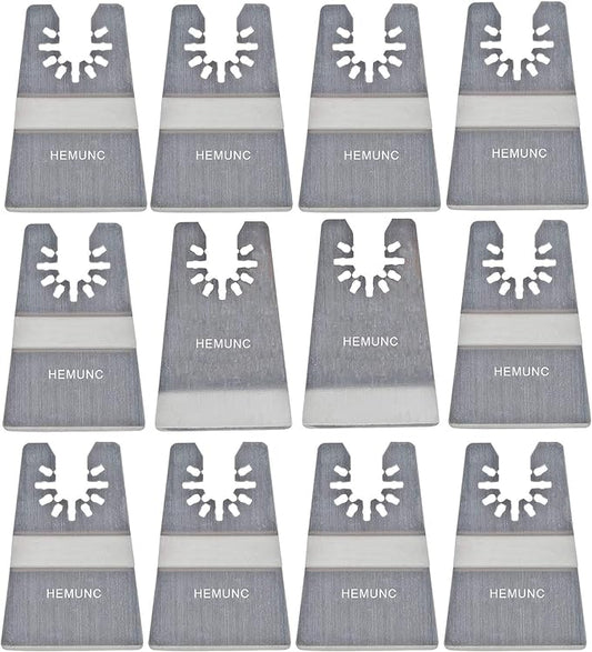 Oscillating Tool Scraper Blades Set, Include Oscillating Rigid Scraper Blade 10pcs, Flexible Multitool Scraper Blades 2pcs, Universal Fit Oscillating Multitool Scraper Blades for carpet tile adhesives