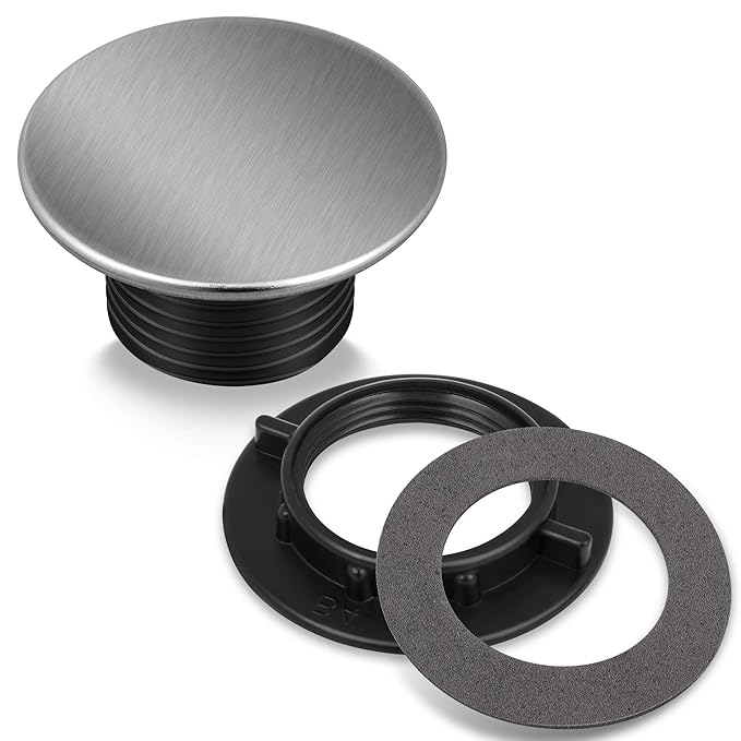Kitchen Faucet Hole Cover Stainless Steel, Premium Sink Tap Hole Cover, Brushed Stainless Steel