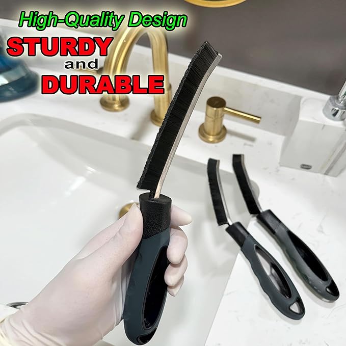 Crevice Cleaning Brush for Deep Cleaning Bathroom Tile, Kitchen Sink and Window Tracks, Multi-Purpose Hard Bristle Cleaning Brush for Household Use, Cleaning Brushes Small Spaces, Gap Cleaning Tool