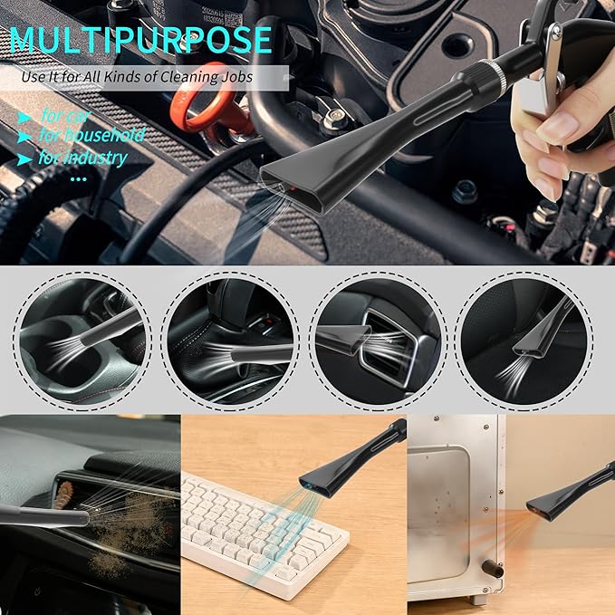 GOCCIDA Tornado Air Cleaning Gun Interior Car Detailing Tools for Car Quickly Blasts Dirt and Dust Works with Air Compressor(Upgraded Design with Focused Nozzle)
