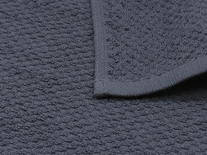 Cotton Cleaning Rags Terry Dish Cloths for Washing Dishes, Set of 8 Dish Rags for Cleaning, Light and Soft Dish Towels for Kitchen Drying Dishes, 12 Inch x 12 Inch (Grey Set)