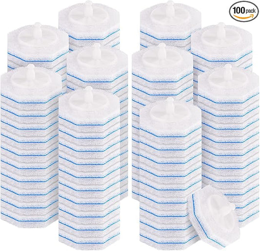 100 Count Toilet Wand Refills for Clorox, Compatible with Most Disposable Toilet Brush for Bathroom Cleaning