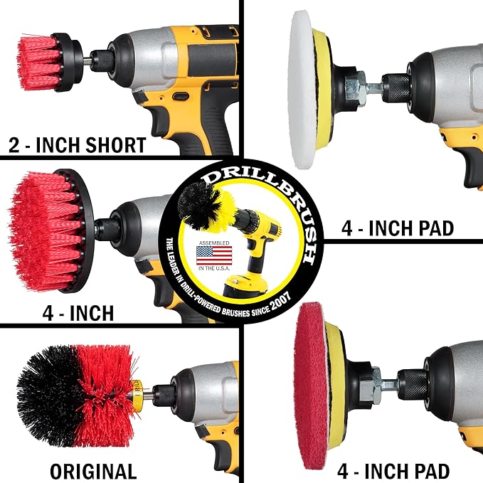 Heavy Duty Nylon Bristle Brush Cleaning Supplies with All Purpose Cleaner Paste, Lemon Lime Scented - Ideal for Deck, Patio, Home Siding, Outdoor Tile, Garage, Stainless Steel - Masonry Scrub Brush