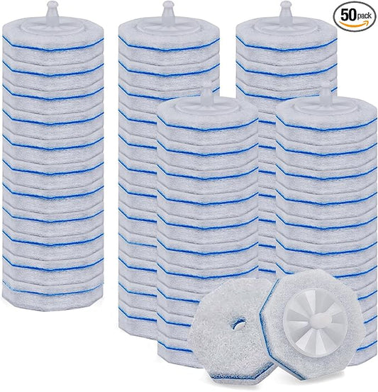 50 Count Disposable Toilet Bowl Wand Refills for Clorox, Upgraded Octagon Replacement Heads Compatible Clorox Toilet Wand Refills for Toilet and Bathroom Cleaning