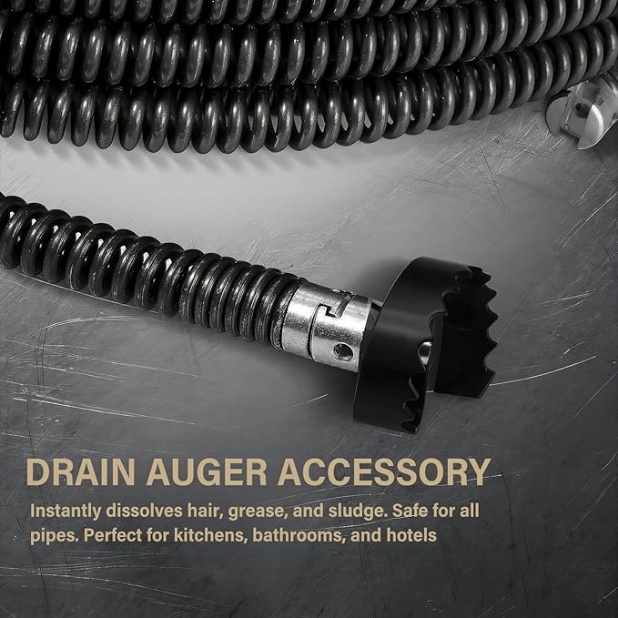 10-Piece Drain Snake Attachment Kit for RIDGID, Drain Cable Cutter Set for 5/8" (16mm) Heavy-Duty Cables, Compatible with K-400 C-4 C-6 C-7 C-8 C-9 Models
