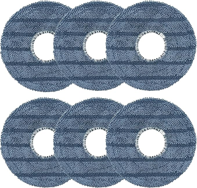 6-Pack C20 Mop Pads Compatible with Eufy Robot Vacuum Omni C20 – Washable Microfiber Mopping Cloth Refills, Reusable Replacement Pads for C20 Omni Floor Cleaner