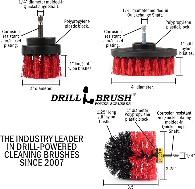 Heavy Duty Nylon Bristle Brush Cleaning Supplies with All Purpose Cleaner Paste, Lemon Lime Scented - Ideal for Deck, Patio, Home Siding, Outdoor Tile, Garage, Stainless Steel - Masonry Scrub Brush