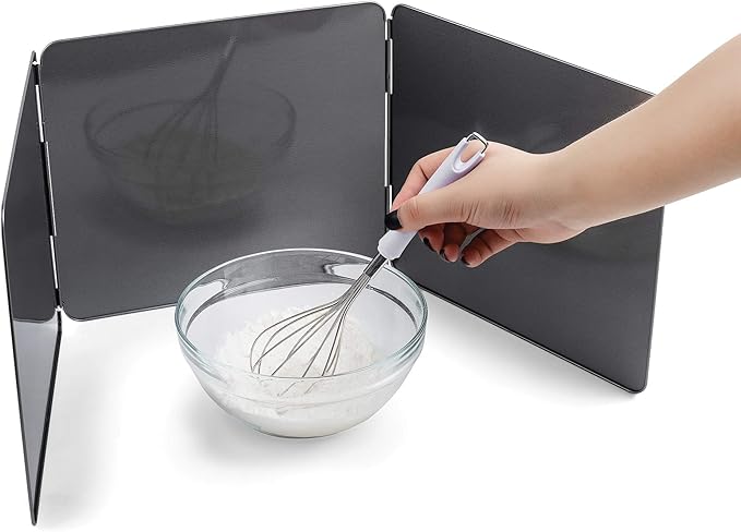 Fox Run Splatter Shield, 3 Sided Frying Splatter Guard For Stove Top, 9" x 10.25"