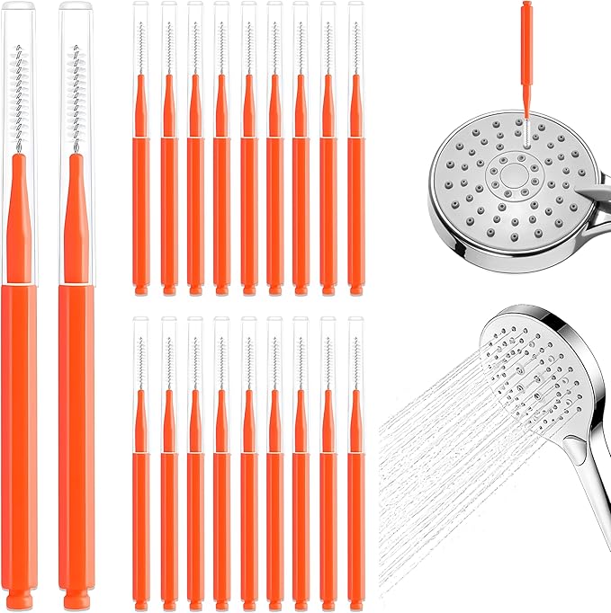 20PCS Shower Head Cleaner Picks,Shower Head Cleaning Brush Tool for Small Hole Gap Hole Anti-Clogging,Shower Cleaner Picks Fitting Nozzle Unclogger for Household Bathroom Shower Cleaning Brush