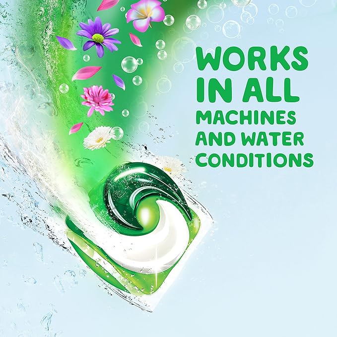 Gain Flings Laundry Detergent Pacs with Odor Defense, 60 Count, Super Fresh Blast Scent, HE 3in1 Detergent Pacs with Febreze and Oxi
