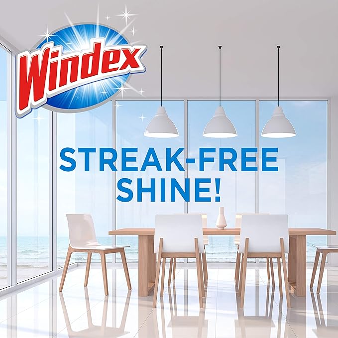 Windex Glass Wipes, Pre-Moistened | Original Scent | 38 Count | Pack of 2