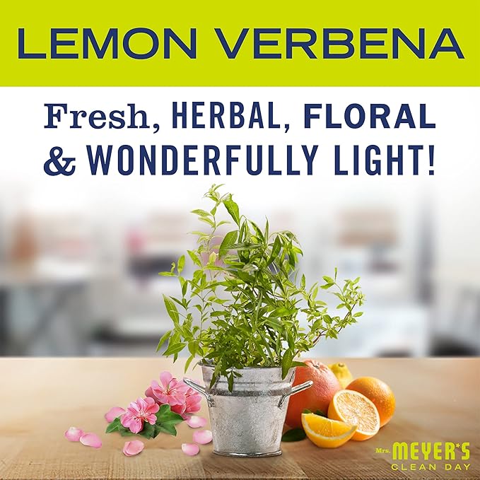 MRS. MEYER'S CLEAN DAY Probiotic Drain Maintenance Liquid, Lemon Verbena, Freshens Disposals and Drains, 32 Fl Oz