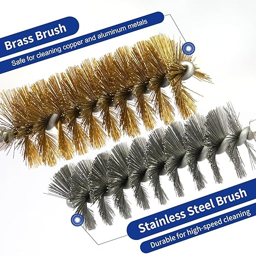 18Pcs Bore Brush for Drill,Stainless Steel Wire Wire Brush Drill Attachments with 1/4" Hex Shank for Cleaning Rust Engine Pipe Metal
