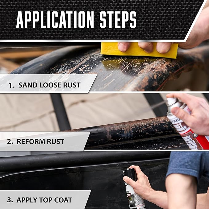 Rust-Oleum 248658 Stops Rust Reformer Spray Paint, 10.25 oz, Matte Black