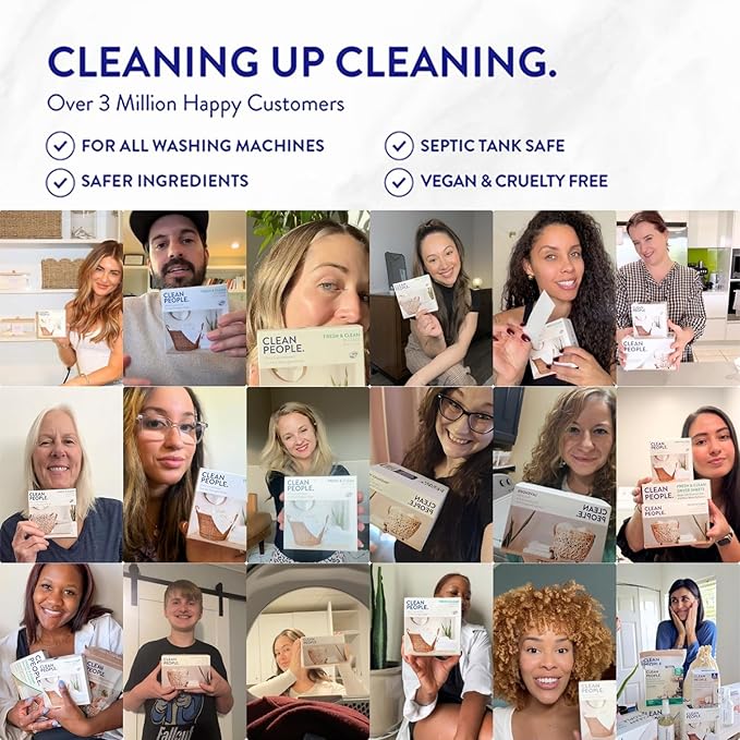 The Clean People Laundry Detergent Sheets - Laundry Soap - Ultra Concentrated, Recyclable Packaging, Stain Fighting - Lavender, 192 Pack