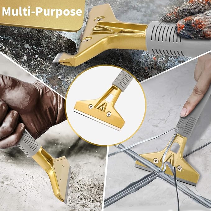 Razor Blade Scraper set of 2 PCS 4" Scraper Tool and with 20pcs Extra Metal Blades for Floor, Window, Glass, Stove, Wall, Paint, Caulk, Labels, Adhesive, Sticker Removal