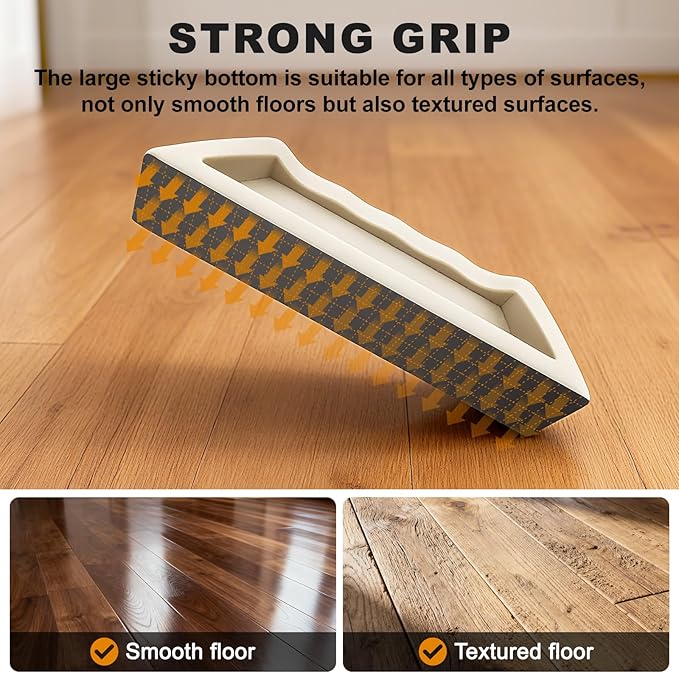 Floor Gap Fixer Tool – Heavy-Duty Plank Grabber with Washable Adhesive Pad, Durable Nylon Design for LVP, Laminate, Vinyl & Hardwood Flooring Repair(Upgraded Version)